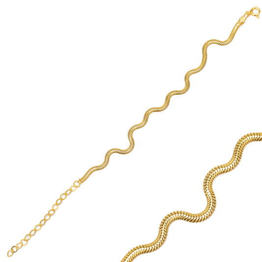 Flat Snake Chain Bracelet