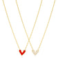 Double Side Red Heart Necklace