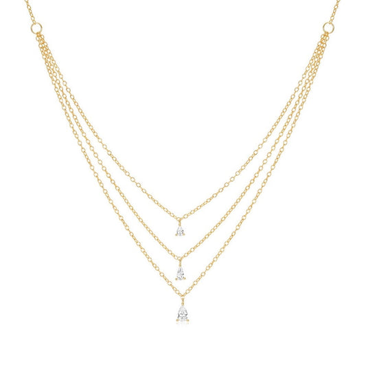 Trio Pear Necklace