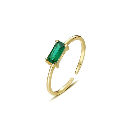 Green Baguette Ring