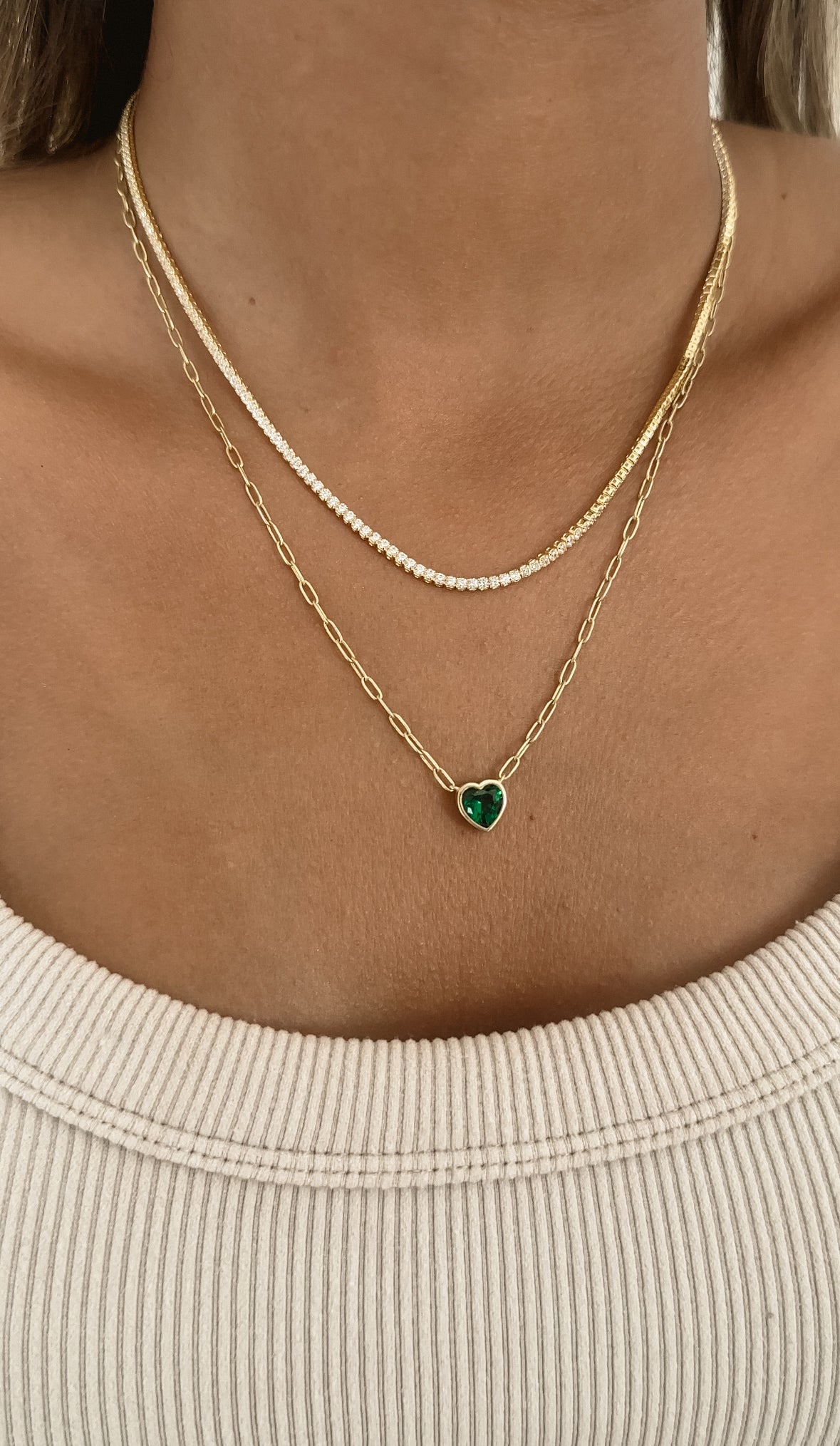 Green Heart Necklace