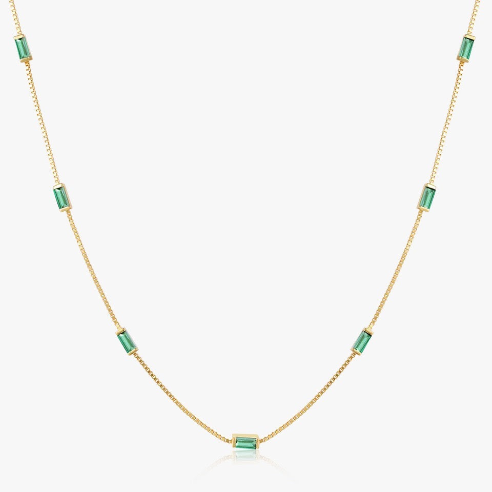 Green Baguettes Necklace