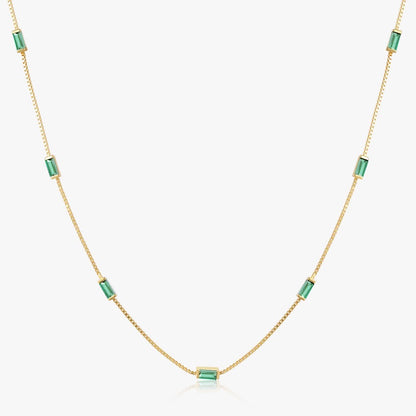 Green Baguettes Necklace