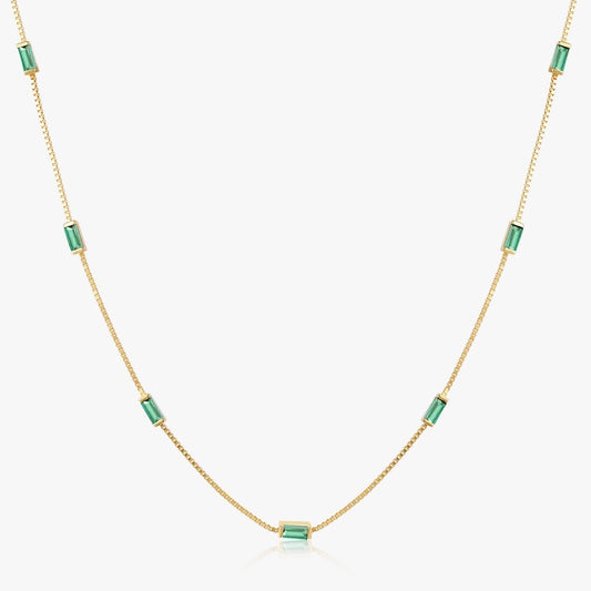 Green Baguettes Necklace