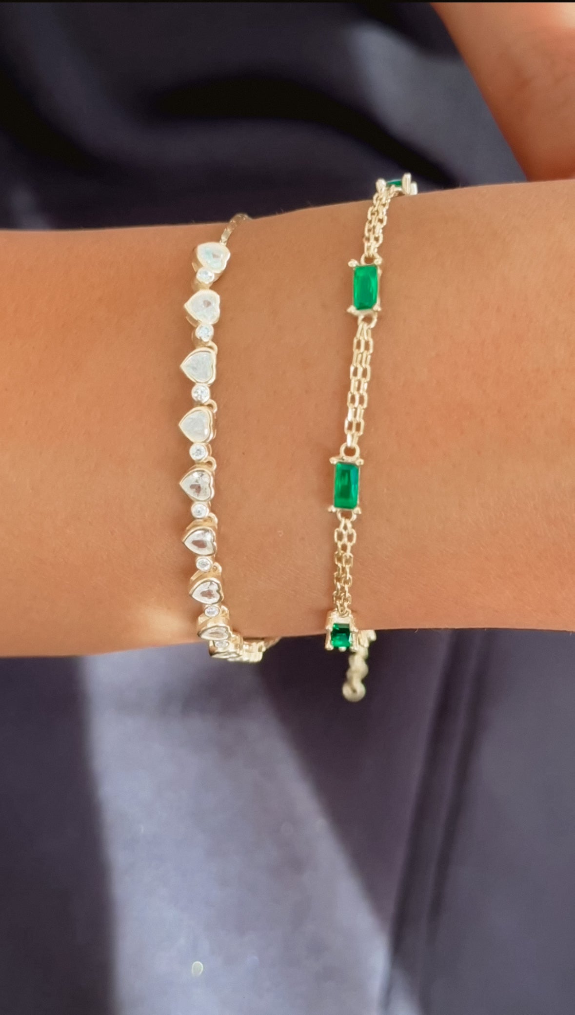 Green Baguettes Bracelet