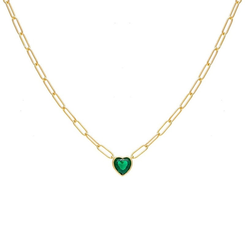 Green Heart Necklace