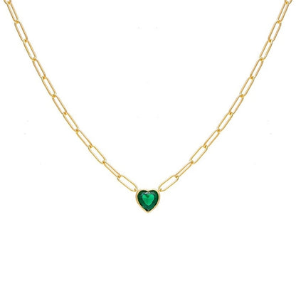 Green Heart Necklace