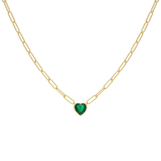 Green Heart Necklace