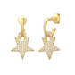 Pave Star Hoops