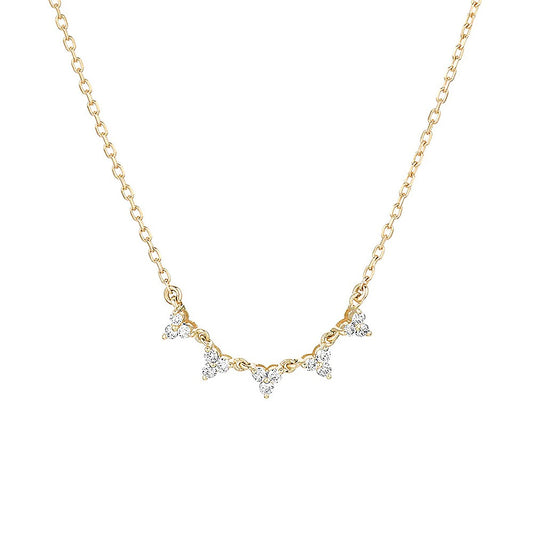 Trio White Necklace