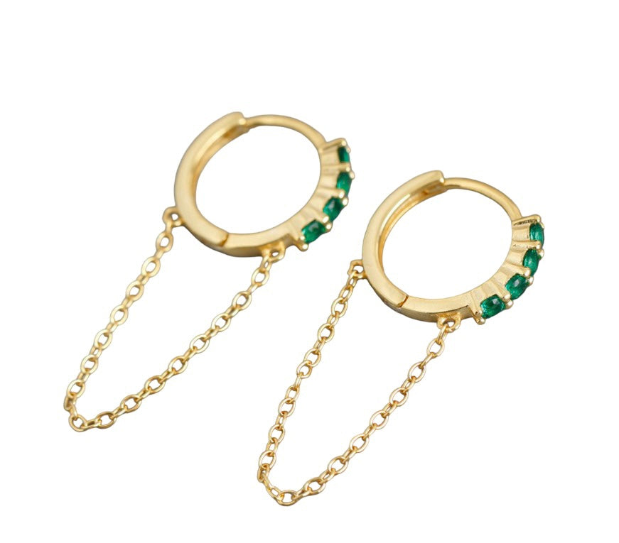 Eva Green Chain Hoops