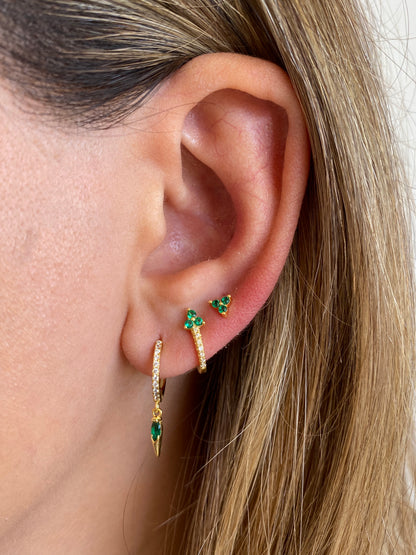 Trio Green Studs