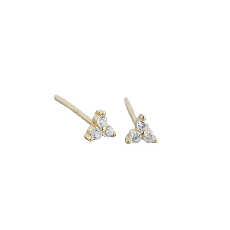 Trio White Studs